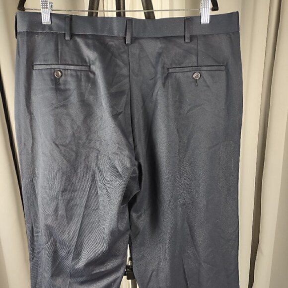 Dockers Premium Flat Front Relaxed Fit Blue Slacks. Size 38X32 - Picture 3 of 10